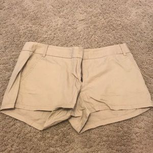 J Crew Factory Tan chino shorts  3” Size 8